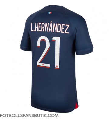 Paris Saint-Germain Lucas Hernandez #21 Replika Hemmatröja 2023-24 Kortärmad